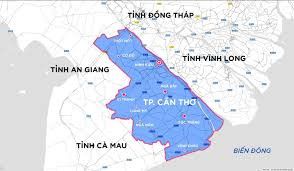 Bản đồ TP Cần Thơ sau sáp nhập